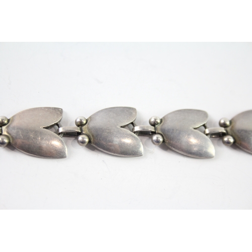 308 - Georg Jensen Sterling Silver Tulip Bracelet 33g