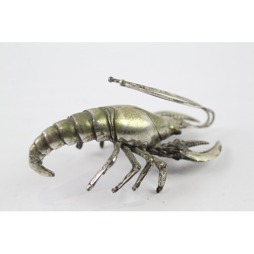 324 - Vintage Stamped .800 Silver Filled Novelty Lobster Ornament (67g)