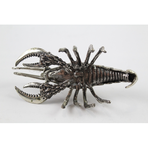 324 - Vintage Stamped .800 Silver Filled Novelty Lobster Ornament (67g)