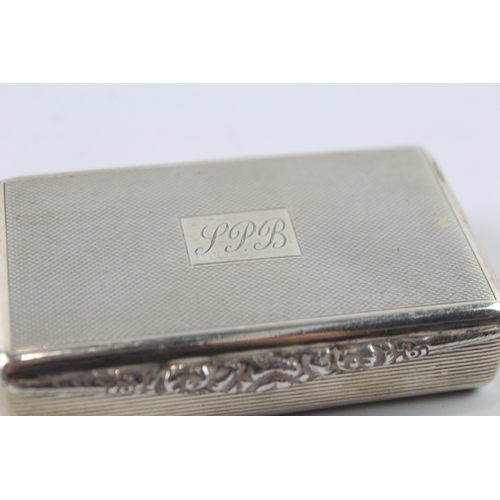 331 - Vintage Hallmarked 1962 Birmingham Sterling Silver Snuff Box (89g)