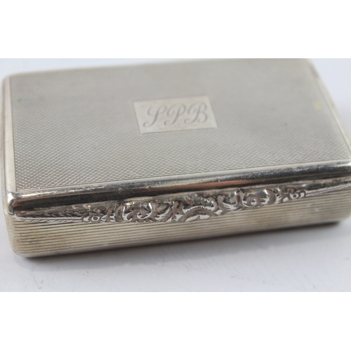 331 - Vintage Hallmarked 1962 Birmingham Sterling Silver Snuff Box (89g)