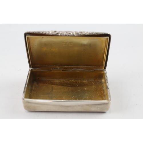 331 - Vintage Hallmarked 1962 Birmingham Sterling Silver Snuff Box (89g)