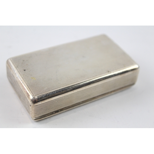 331 - Vintage Hallmarked 1962 Birmingham Sterling Silver Snuff Box (89g)