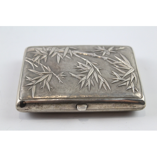 338 - Antique / Vintage Stamped .900 Chinese Silver Figural Cigarette Case (68g)