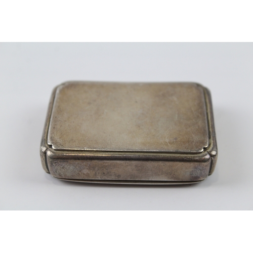 349 - Antique Victorian 1863 London Sterling Silver Plain Snuff / Tobacco Box (67g)