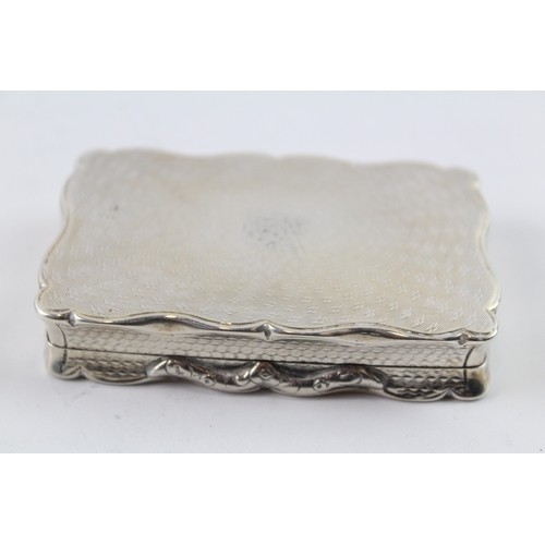 359 - Antique Early Victorian 1845 Birmingham Sterling Silver Snuff Box (63g)