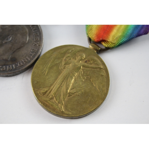 369 - Mounted WW1 Medal Pair 64211 Pte H. Hendry HLI