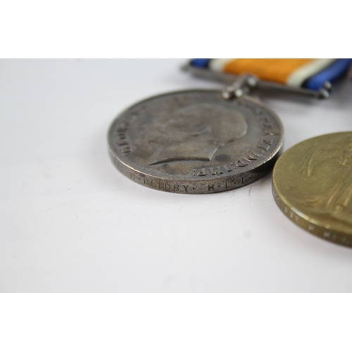 369 - Mounted WW1 Medal Pair 64211 Pte H. Hendry HLI