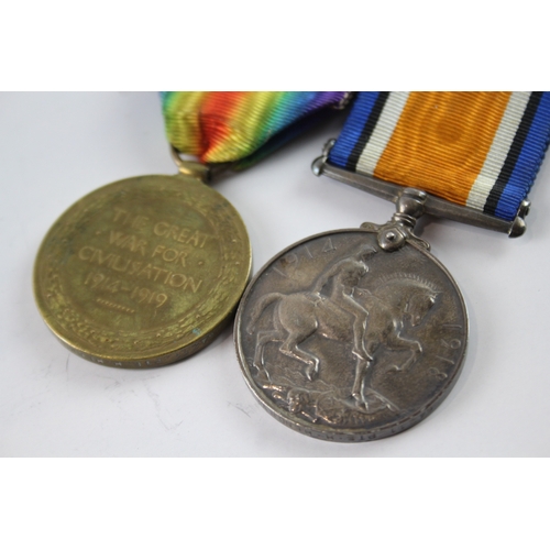 369 - Mounted WW1 Medal Pair 64211 Pte H. Hendry HLI