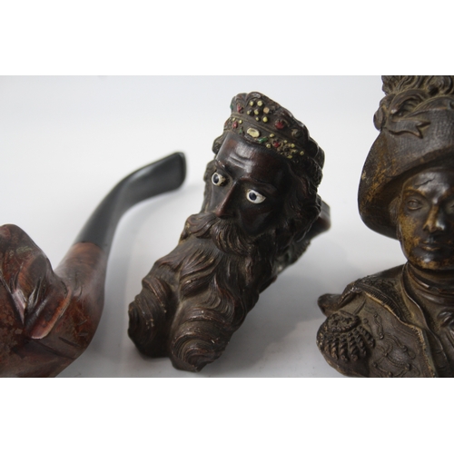 386 - Antique Pipes Inc Clay, Cambier, Paris, Jupiter x 3