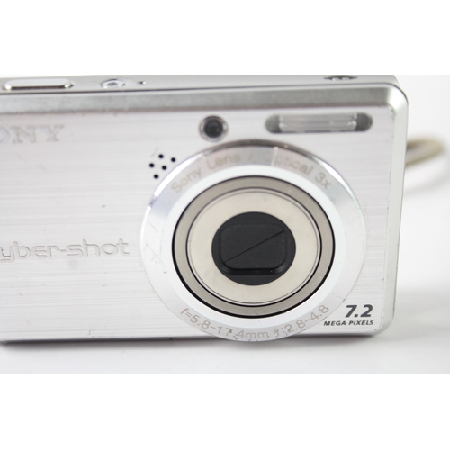 414 - Sony Cybershot DSC-S750 Digital Compact Camera Working w/ Sony 3x Optical Zoom