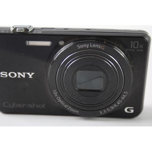 417 - Sony Cybershot DSC-WX220 Digital Compact Camera Working w/ Sony 10x Optical Zoom