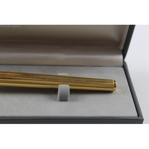 438 - Vintage Dunhill Gold Plated Rollerball Pen In Original Box