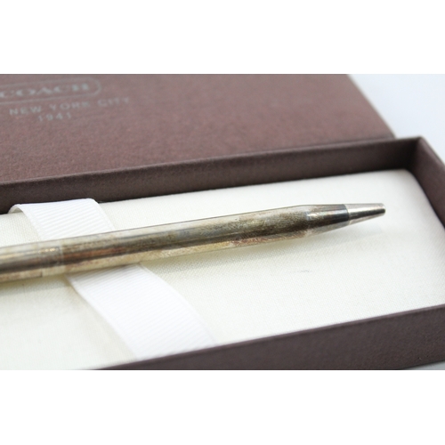 441 - COACH .925 Sterling Silver Ballpoint Pen / Biro WRITING Boxed 18g