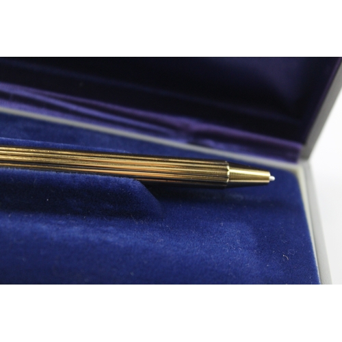 446 - Vintage CHRISTIAN DIOR .925 Sterling Silver & Gold Plate Ballpoint Pen Boxed