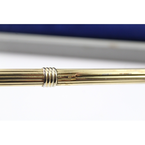 446 - Vintage CHRISTIAN DIOR .925 Sterling Silver & Gold Plate Ballpoint Pen Boxed