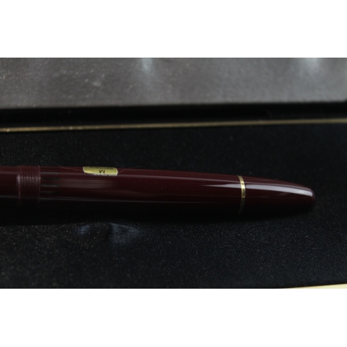 457 - Montblanc Meisterstuck No.146 Burgundy Fountain Pen w/ 14ct Gold Nib WRITING