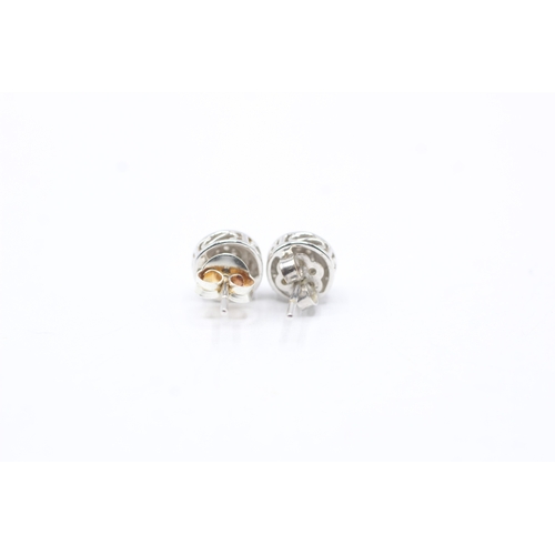 49 - 9ct gold diamond stud earrings (2g)