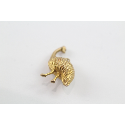 5 - 9ct gold vintage emu charm (0.6g)