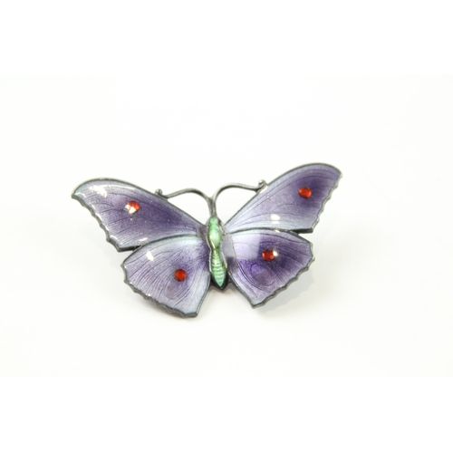 261 - Collection of Sterling Silver Enamel Butterfly Brooches inc. Hroar Prydz x 2 8g