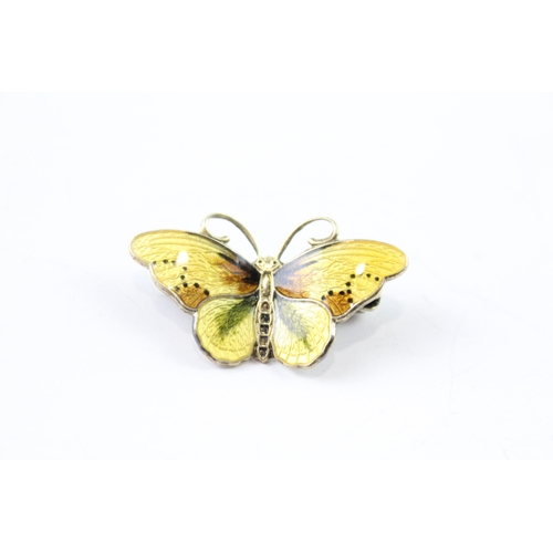 261 - Collection of Sterling Silver Enamel Butterfly Brooches inc. Hroar Prydz x 2 8g