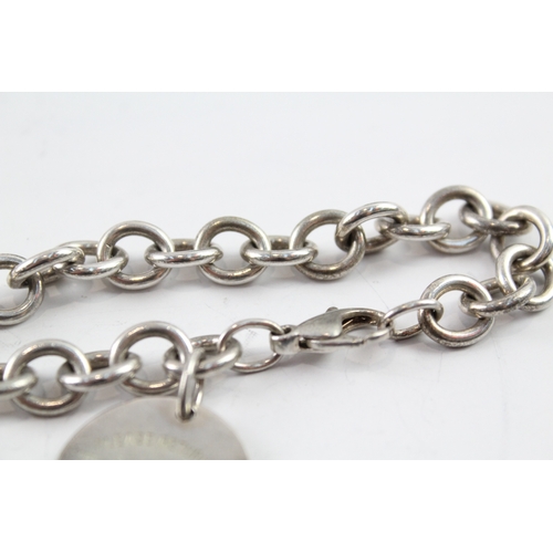 321 - Tiffany & Co Sterling Silver Belcher Link Bracelet w/ Round Tag 33g