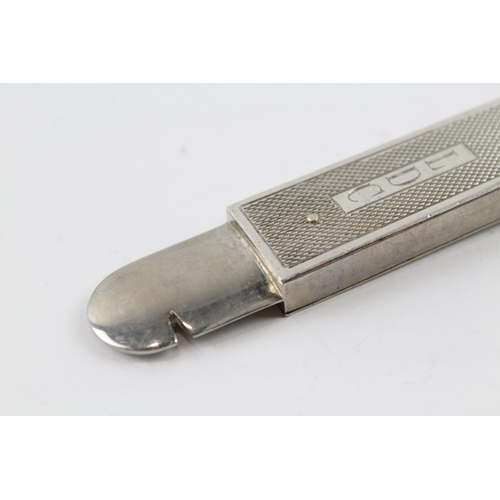 359 - Vintage Hallmarked 1977 Birmingham Sterling Silver Handled Cigar Cutter (112g)