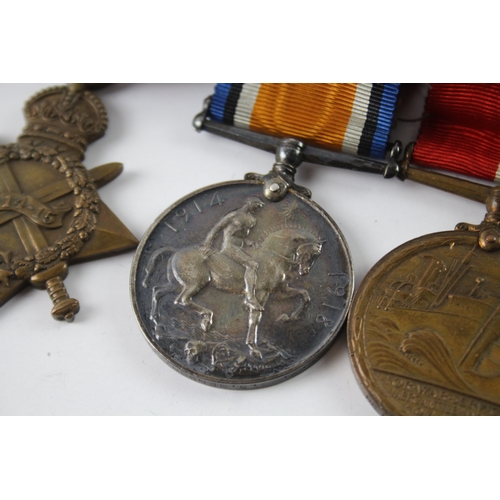 385 - WW1 Navy Medal Group 1914-15 Star Trio GS Benson & Mercantile Marine GS Benson