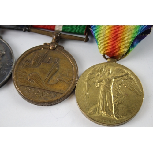 385 - WW1 Navy Medal Group 1914-15 Star Trio GS Benson & Mercantile Marine GS Benson