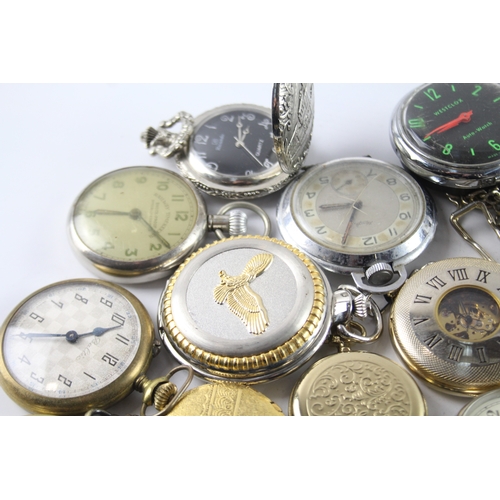 424 - Job Lot Assorted Vintage/Modern Pocket Watches Mechanical/ Quartz UNTESTED