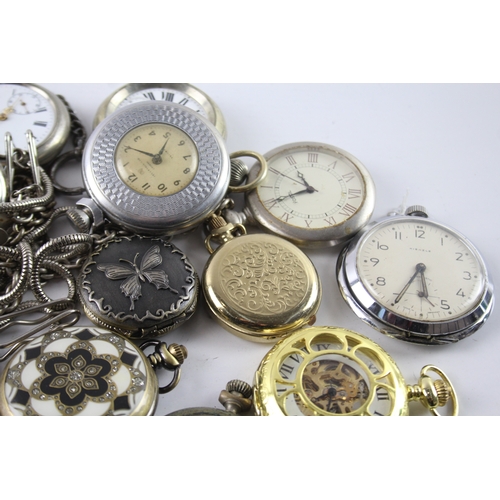 424 - Job Lot Assorted Vintage/Modern Pocket Watches Mechanical/ Quartz UNTESTED