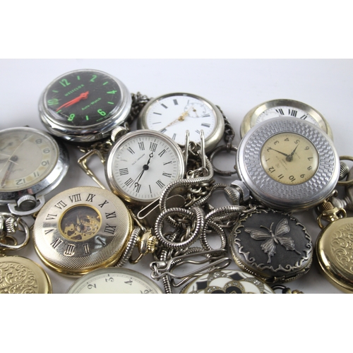 424 - Job Lot Assorted Vintage/Modern Pocket Watches Mechanical/ Quartz UNTESTED