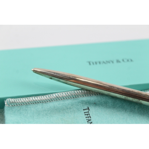 427 - TIFFANY & CO .925 Sterling Silver Ballpoint Pen / Biro WRITING w/ Enamel (19g)