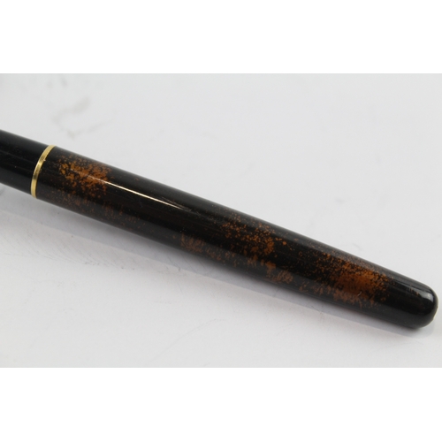 431 - Vintage Parker Sonnet Brown Lacquer Fountain Pen w/ 18ct Nib WRITING