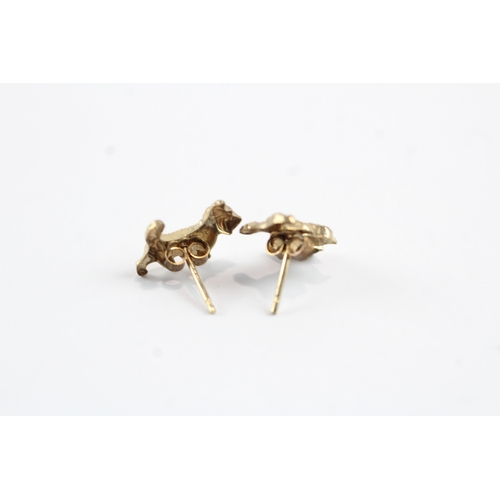 49 - 9ct gold scotty dog stud earrings (0.5g)