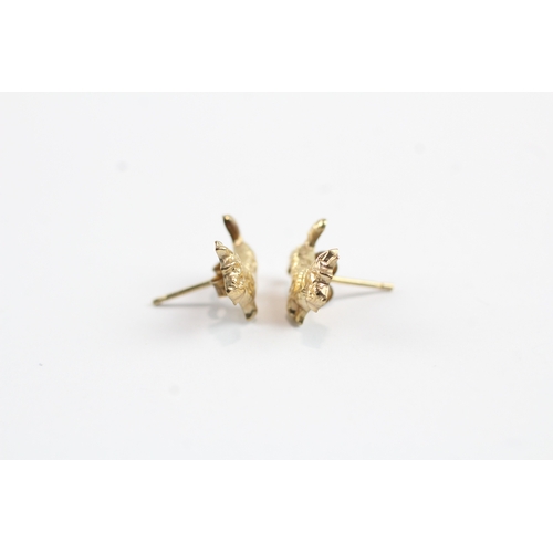 49 - 9ct gold scotty dog stud earrings (0.5g)