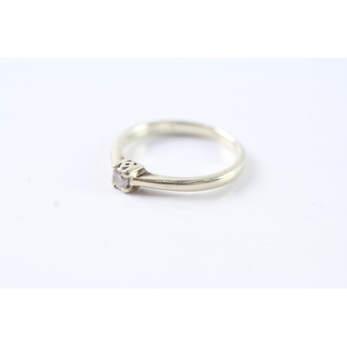 84 - 9ct gold vintage diamond solitaire ring (1.9g) Size K