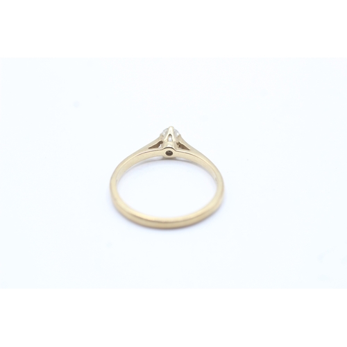 187 - 9ct gold diamond solitaire ring (1.8g) Size O