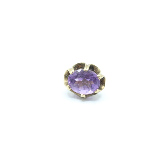 193 - 9ct gold amethyst stud earrings (2.7g)