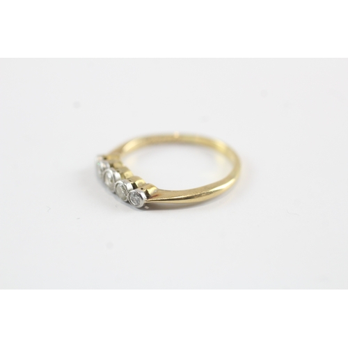 248 - 18ct gold diamond five stone dress ring (2g) Size K