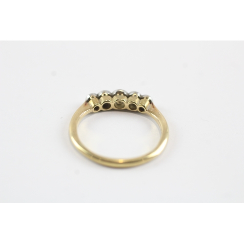 248 - 18ct gold diamond five stone dress ring (2g) Size K