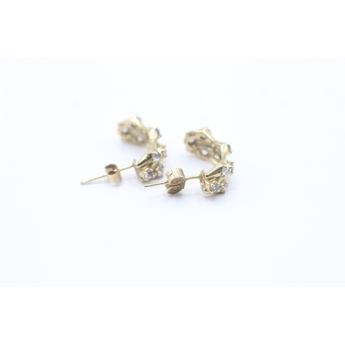 25 - 9ct gold tanzanite earrings (3.2g)