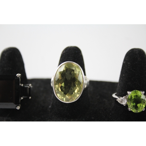 259 - Collection of Sterling Silver TGGC Gemstone Rings inc. Topaz, Peridot x 4 22g