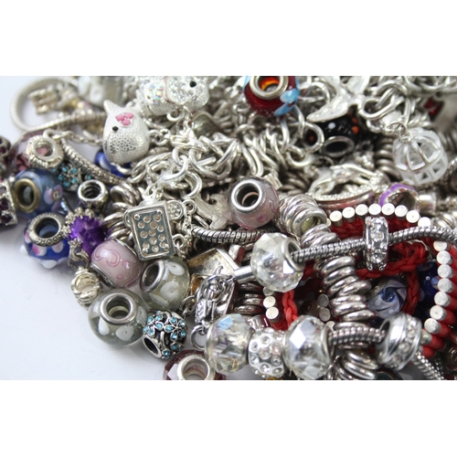 316 - Assortment of Fashion Jewellery inc. Charms, Gemstone, Bracelets 1015g