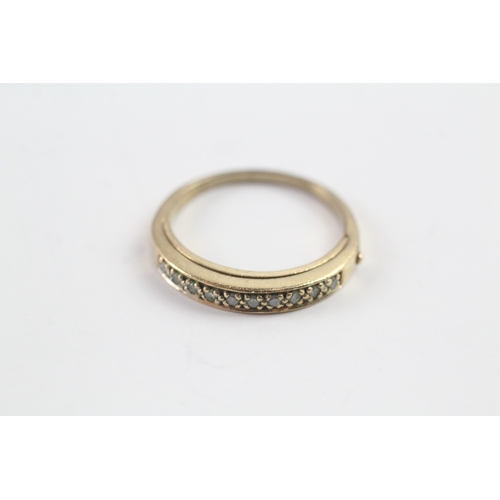 33 - 9ct gold diamond half eternity dress ring (3.1g) Size P as seen