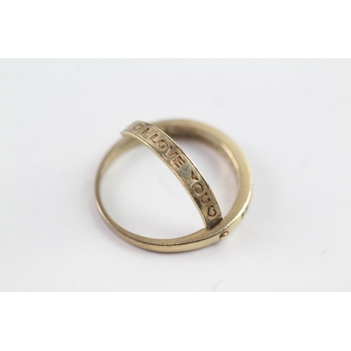 33 - 9ct gold diamond half eternity dress ring (3.1g) Size P as seen