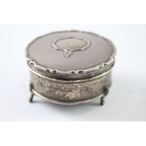 339 - Antique 1911 Birmingham Sterling Silver Jewellery / Trinket Box (74g)