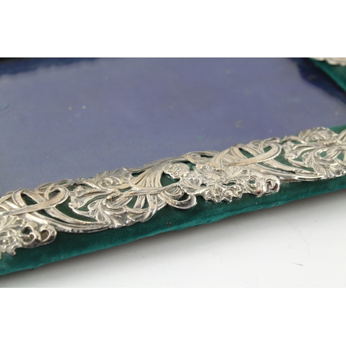 342 - Antique Art Nouveau 1904 Birmingham Sterling Silver Photograph Frame (741g)