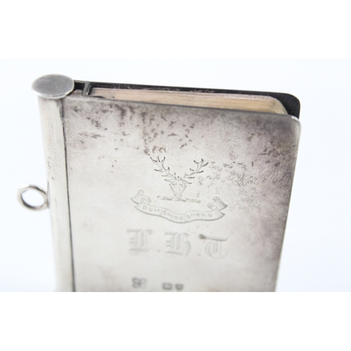 351 - Antique Victorian 1900 London Sterling Silver Pocket Notebook w/ Pencil 72g