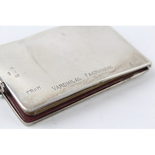 358 - Antique 1920 Birmingham Sterling Silver Cased Pocket Notebook / Case (60g)